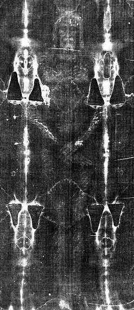 Photo-negative Image of Holy Shroud  front